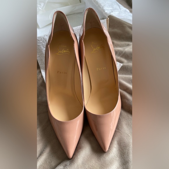 Christian Louboutin Hot Chick 100mm Size 41 in Patent Nude - Picture 5 of 8